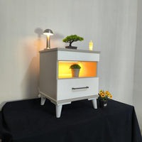 The Halo Nightstand — LED-Lit Hidden-Compartment Nightstand