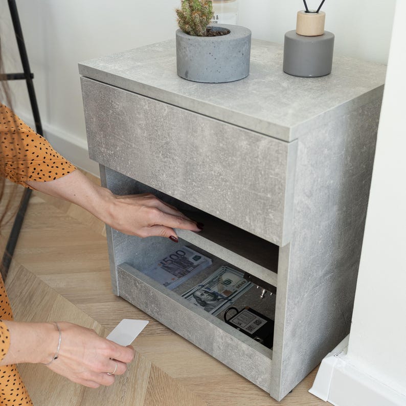 Minimalist RFID Hidden Security Nightstand