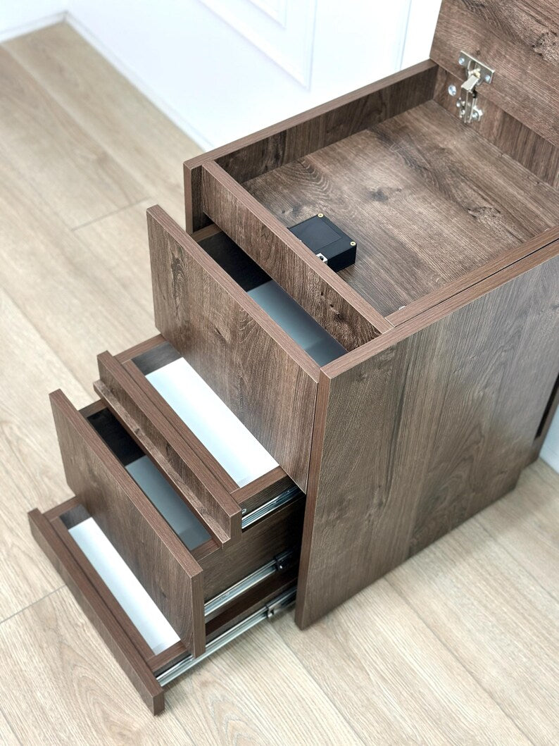 RFID Secure Hidden Compartment Nightstand