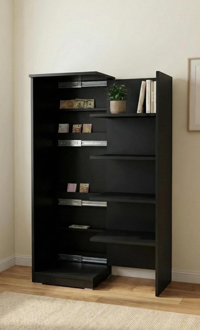 Modern Concealed Vault Secret Bookshelf