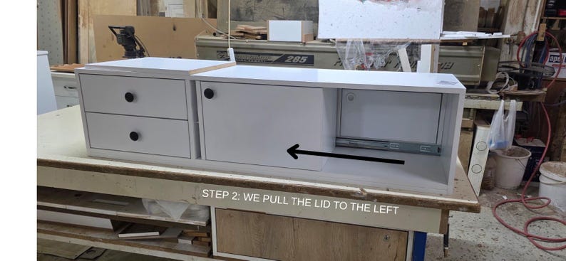 Modern Minimalist Hidden Security Console