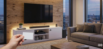 Modern Minimalist Hidden Security Console