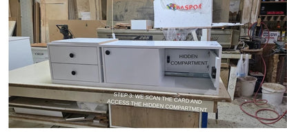 Modern Minimalist Hidden Security Console