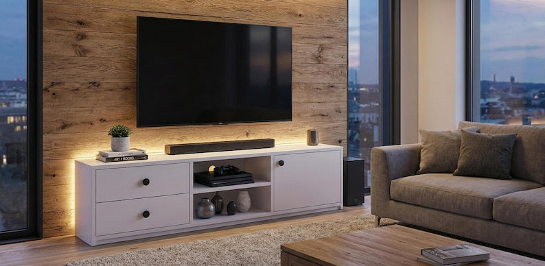 Modern Minimalist Hidden Security Console