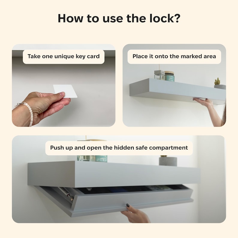 Modern Stealth Floating Security Shelf