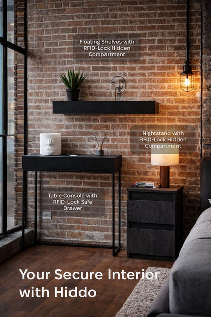 Modern Stealth Floating Security Shelf