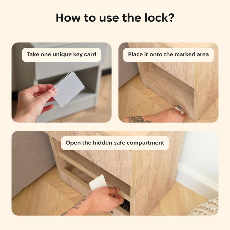Minimalist RFID Hidden Security Nightstand