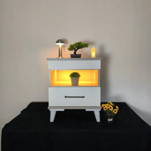 Minimalist LED Hidden Storage Nightstand