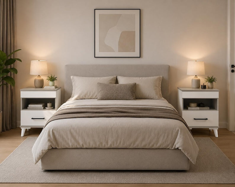 Minimalist LED Hidden Storage Nightstand