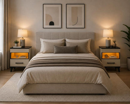 Minimalist LED Hidden Storage Nightstand